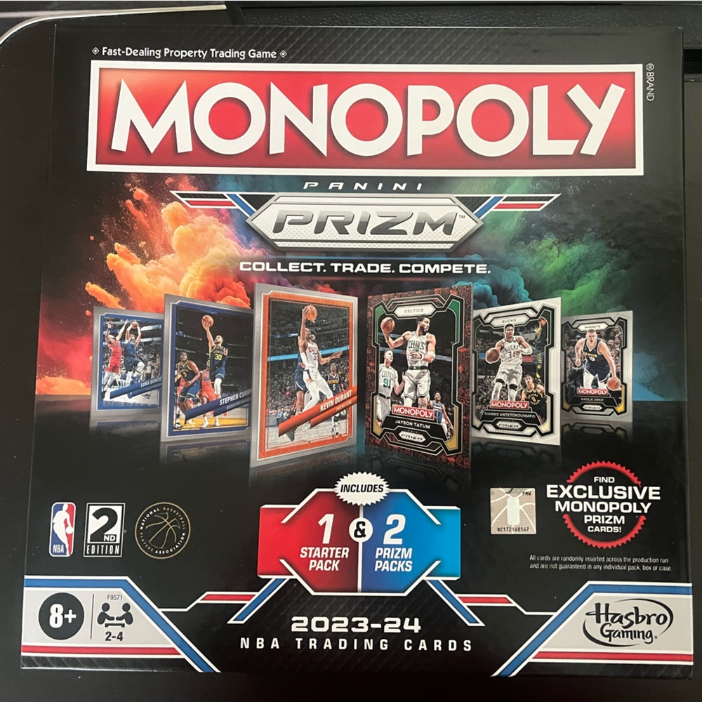 2023-24 Panini NBA Prizm Monopoly Board Game Open Box Starter Pack Included